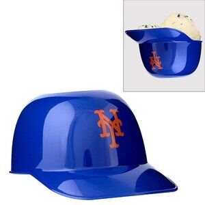Lot of 12 MLB New York Mets Mini Batting Blue Helmet Ice Cream Snack Bowl